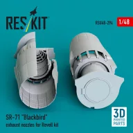   ResKit Models SR-71 Blackbird exhaust nozzles for Revell kit (3D printed) 1:48 (RSU48-0294)