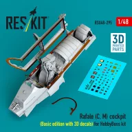   ResKit Models Rafale (C, M) cockpit (Basic edition with 3D decals) for HobbyBoss kit (3D printed) 1:48 (RSU48-0295)
