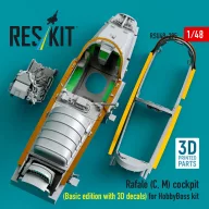   ResKit Models Rafale (C, M) cockpit (Basic edition with 3D decals) for HobbyBoss kit (3D printed) 1:48 (RSU48-0295)