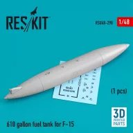   ResKit Models 610 gallon fuel tank for F-15 (1 pcs) (3D Printed) 1:48 (RSU48-0298)