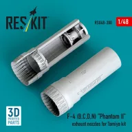   ResKit Models F-4 (B, C, D, N) Phantom II exhaust nozzles for Tamiya kit (3D printed) 1:48 (RSU48-0300)