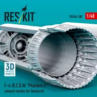   ResKit Models F-4 (B, C, D, N) Phantom II exhaust nozzles for Tamiya kit (3D printed) 1:48 (RSU48-0300)