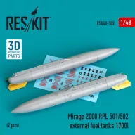   ResKit Models Mirage 2000 RPL 501/502 external fuel tanks 1700lt (2 pcs) (3D Printed) 1:48 (RSU48-0302)