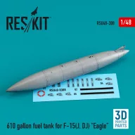   ResKit Models 610 gallon fuel tank for F-15(J, DJ) Eagle (3D Printed) 1:48 (RSU48-0308)