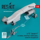 ResKit Models A-7E Corsair II air intakes, wheel bays, landing gears, wheels for Hasegawa kit (3D Printed) 1:48 (RSU48-0316)