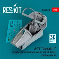   ResKit Models A-7E Corsair II cockpit early version (Basic edition with 3D decals) for Hasegawa kit (3D Printed) 1:48 (RSU48-0318)