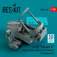  ResKit Models A-7D Corsair II cockpit (Basic edition with 3D decals) for Hasegawa kit (3D Printed) 1:48 (RSU48-0319)