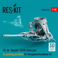   ResKit Models AH-64 Apache M230 chain gun (in parking position) for Hasegawa/Academy kit (3D Printed) 1:48 (RSU48-0324)