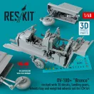 ResKit Models OV-10D+ Bronco Cockpit, landing gears, wheels bay and weighted wheels set for ICM kit (3d Printed) 1:48 (RSU48-0329)