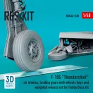 ResKit Models F-105 Thunderchief air intakes, landing gears with wheels bays and weighted wheels set for Hobby Boss kit (3D Printed) 1:48 (RSU48-0338)