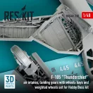ResKit Models F-105 Thunderchief air intakes, landing gears with wheels bays and weighted wheels set for Hobby Boss kit (3D Printed) 1:48 (RSU48-0338)