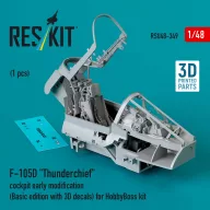   ResKit Models F-105D Thunderchief cockpit early modification (Basic edition with 3D decals) for HobbyBoss kit (3D Printed) 1:48 (RSU48-0349)