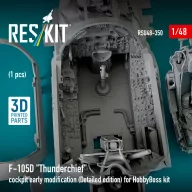   ResKit Models F-105D Thunderchief cockpit early modification (Detailed edition) for HobbyBoss kit (3D Printed) 1:48 (RSU48-0350)