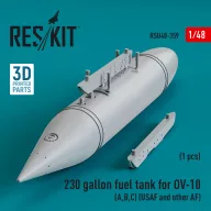   ResKit Models 230 gallon centerline fuel tank for OV-10 (A,B,C) (USAF and other AF) (1 pcs) (3D Printed) 1:48 (RSU48-0359)