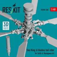   ResKit Models Sea King (6 blades) tail rotor for Airfix & Hasegawa kit (3D printed) 1:48 (RSU48-0360)
