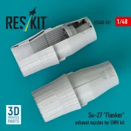   ResKit Models Su-27 Flanker exhaust nozzles for GWH kit (3D Printed) 1:48 (RSU48-0361)