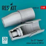   ResKit Models Su-27 Flanker exhaust nozzles for GWH kit (3D Printed) 1:48 (RSU48-0361)