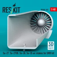   ResKit Models Su-27, Su-27UB,30,35 air intakes for GWH kit (3D Printed) 1:48 (RSU48-0367)