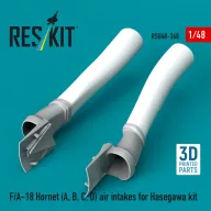   ResKit Models F/A-18 Hornet (A, B, C, D) air intakes for Hasegawa kit (3D Printed) 1:48 (RSU48-0368)