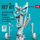 ResKit Models Su-27/Su-27UB Flanker landing gears (late) with weighted wheels set for GWH kit (3D Printed) 1:48 (RSU48-0373)