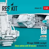   ResKit Models Mirage 2000N cockpit (Basic edition with 3D decals) for Kinetic kit (3D Printed) 1:48 (RSU48-0375)