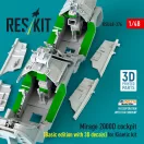 ResKit Models Mirage 2000D cockpit (Basic edition with 3D decals) for Kinetic kit (3D Printed) 1:48 (RSU48-0376)