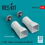   ResKit Models F-14A Tomcat air intakes for GWH kit (3D Printed) 1:48 (RSU48-0380)