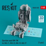   ResKit Models Ejection seat KM-1M for MiG-21, MiG-23, MiG-25, MiG-27 (1 pcs) (3D Printed) 1:48 (RSU48-0382)