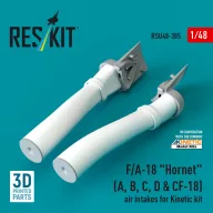   ResKit Models F/A-18 Hornet (A, B, C, D & CF-18) air intakes for Kinetic kit (3D Printed) 1:48 (RSU48-0385)