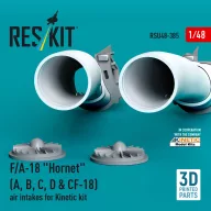  ResKit Models F/A-18 Hornet (A, B, C, D & CF-18) air intakes for Kinetic kit (3D Printed) 1:48 (RSU48-0385)