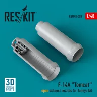   ResKit Models F-14A Tomcat open exhaust nozzles for Tamiya kit (3D Printed) 1:48 (RSU48-0389)