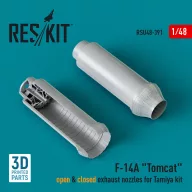   ResKit Models F-14A Tomcat open & closed exhaust nozzles for Tamiya kit (3D Printed) 1:48 (RSU48-0391)
