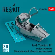   ResKit Models A-7E Corsair II cockpit late version (Basic edition with 3D decals) for Hasegawa kit (3D Printed) 1:48 (RSU48-0394)