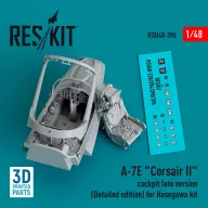   ResKit Models A-7E Corsair II cockpit late version (Detailed edition) for Hasegawa kit (3D Printed) 1:48 (RSU48-0396)