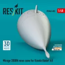 ResKit Models Mirage 2000N nose cone for Kinetic/Italeri kit (3D Printed) 1:48 (RSU48-0405)