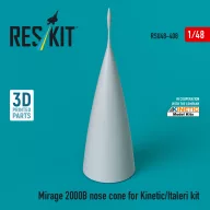   ResKit Models Mirage 2000B nose cone for Kinetic/Italeri kit (3D Printed) 1:48 (RSU48-0408)