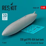   ResKit Models 330 gallon FPU-8/A fuel tank for F/A-18 (A,B,C,D) Hornet (1 pcs) (3D Printed) 1:48 (RSU48-0409)