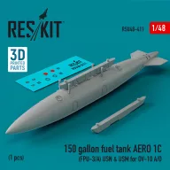   ResKit Models 150 gallon fuel tank AERO 1C (FPU-3/A) USN & USM for OV-10 A/D (1 pcs) (3D Printed) 1:48 (RSU48-0411)