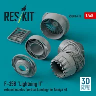   ResKit Models ?F-35B Lightning II exhaust nozzles (Vertical Landing) for Tamiya kit (3D printed) 1:48 (RSU48-0414)