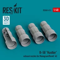   ResKit Models B-58 Hustler exhaust nozzles for Monogram/Revell kit (3D Printed) 1:48 (RSU48-0415)