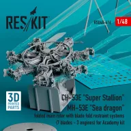   ResKit Models CH-53E Super Stallion, MH-53E Sea dragon folded main rotor with blade fold restraint systems (7 blades - 3 engines) for Academy kit (3D Printed) 1:48 (RSU48-0416)