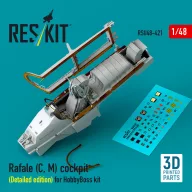   ResKit Models Rafale (C, M) cockpit (Detailed edition) for HobbyBoss kit (3D printed) 1:48 (RSU48-0421)