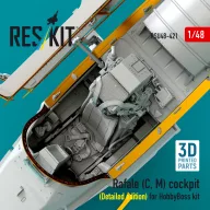   ResKit Models Rafale (C, M) cockpit (Detailed edition) for HobbyBoss kit (3D printed) 1:48 (RSU48-0421)