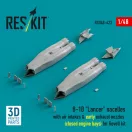 ResKit Models B-1B Lancer nacelles with air intakes & early exhaust nozzles (?losed engine bays) for Revell kit (3D Printed) 1:48 (RSU48-0423)