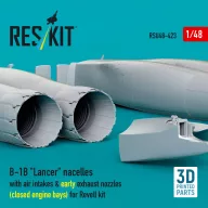   ResKit Models B-1B Lancer nacelles with air intakes & early exhaust nozzles (?losed engine bays) for Revell kit (3D Printed) 1:48 (RSU48-0423)