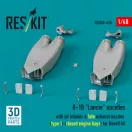 ResKit Models B-1B Lancer nacelles with air intakes & late exhaust nozzles (type 1) (?losed engine bays) for Revell kit (3D Printed) 1:48 (RSU48-0426)