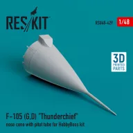   ResKit Models F-105 (G,D) Thunderchief nose cone with pitot tube for HobbyBoss kit (3D Printed) 1:48 (RSU48-0429)