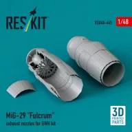   ResKit Models MiG-29 Fulcrum exhaust nozzles for GWH kit (3D printed) 1:48 (RSU48-0445)