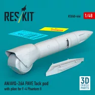   ResKit Models AN/AVQ-26A PAVE Tack pod with pilon for F-4 Phantom II (3D Printed) 1:48 (RSU48-0446)