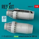 ResKit Models F-15 Eagle/Strike Eagle (A,B,C,D,E early,J) F100-PW-220 closed exhaust nozzles for GWH kit (3D Printed) 1:48 (RSU48-0451)